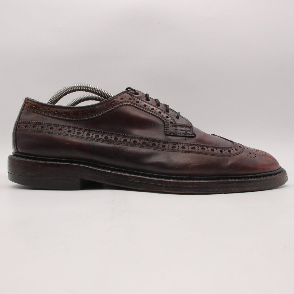 O'Sullivan Shell Cordovan Wingtip Brown Burgundy Leather Men's 10 A/C Dress shoe